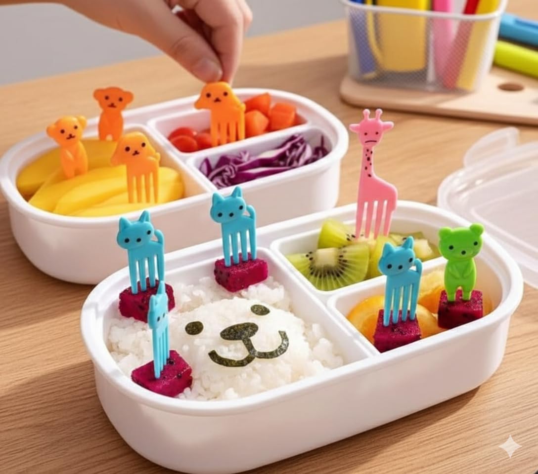 Home Care XX-1227 Plastic Fruit Fork Set Fun Kitchen Dining, Pack of 1 - Plastic