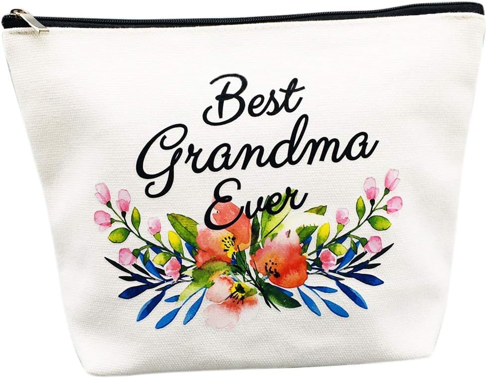 Grandma Gifts Best Grandma Ever Makeup Bag Mother's Day Gifts Grandmother Birthday Gifts Nana Gift for Mom from Granddaughter from magy store