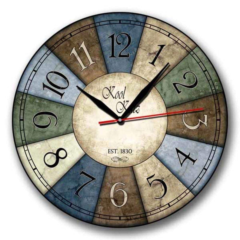 Other Wood Analog Wall Clock - Multicolor AA Battery