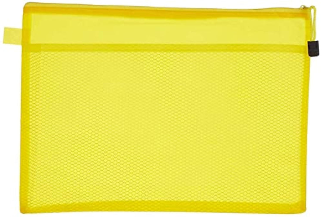 Fabric file with zipper, a4 - yellow