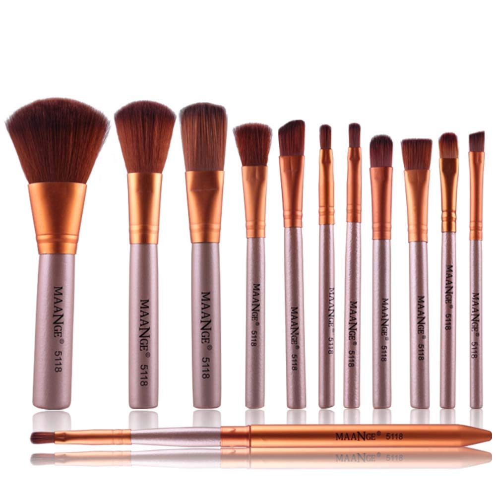 12pcs Makeup Brushes Tool Set Power Foundation Eye Shadow Blush Blending Cosmetic Beauty Lip Brush Kit Maquillage