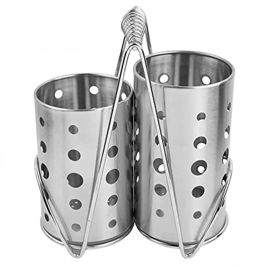 Circle M Stainless Steel Spoon Holder, Modern and Durable Kitchen Utensil Organizer for Spoons, Forks, Knives
