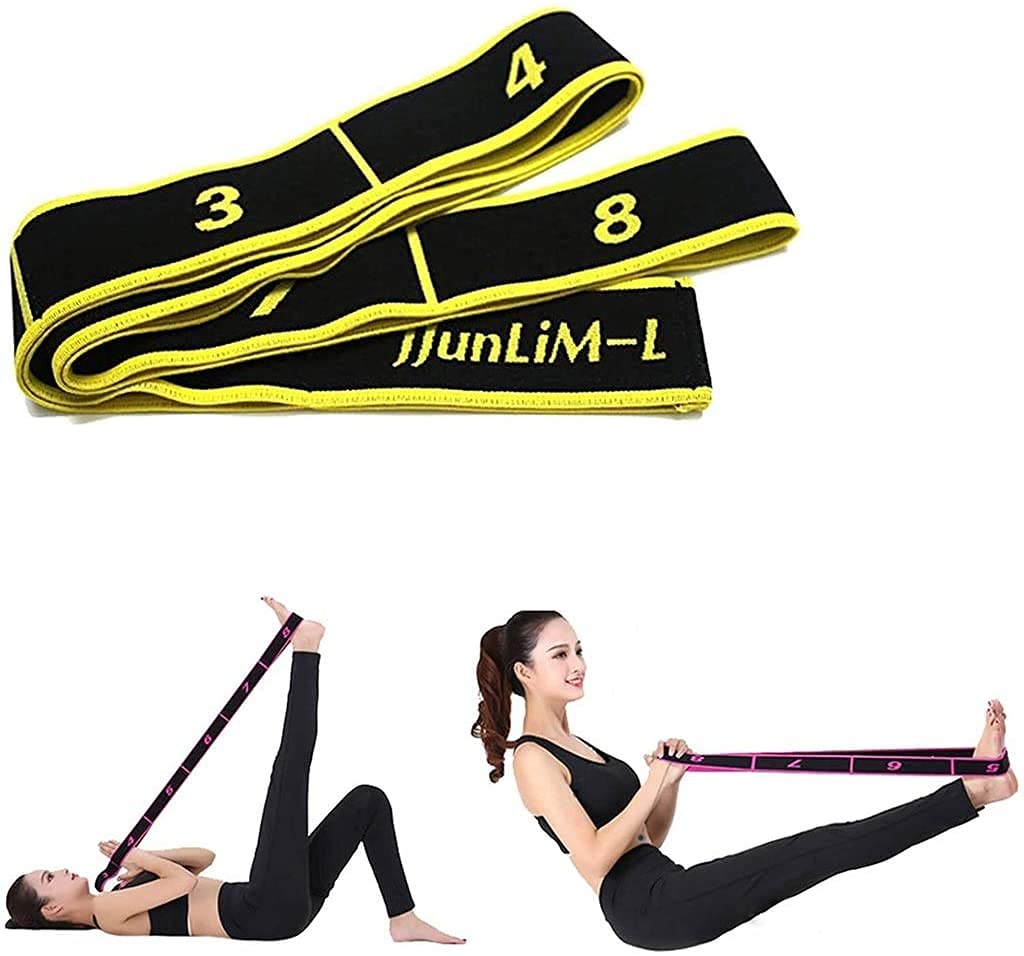 Hileny Latin Stretch Band Dance Pilates Yoga Stretch Fitness Elastic Band for Yoga Fitness Training Straps Workout Bands Loop Exercise Bands, Expander Pilates Resistance Bands(A)