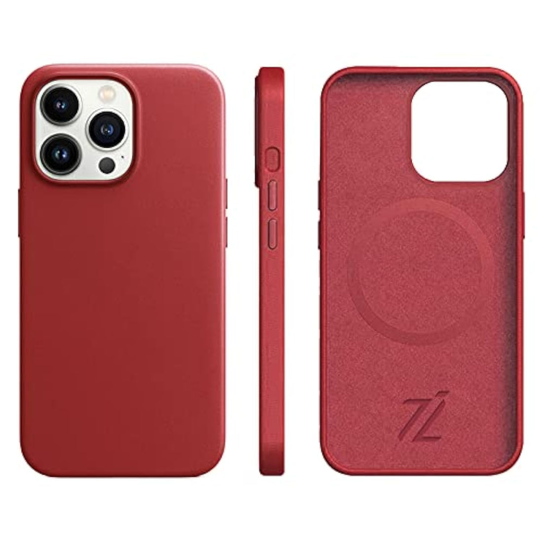 Premium Apple Leather iPhone Cases - Luxury Phone Case - Elevate Your iPhone with Timeless Elegance and Protection(Maroon,iPhone 14 Pro)