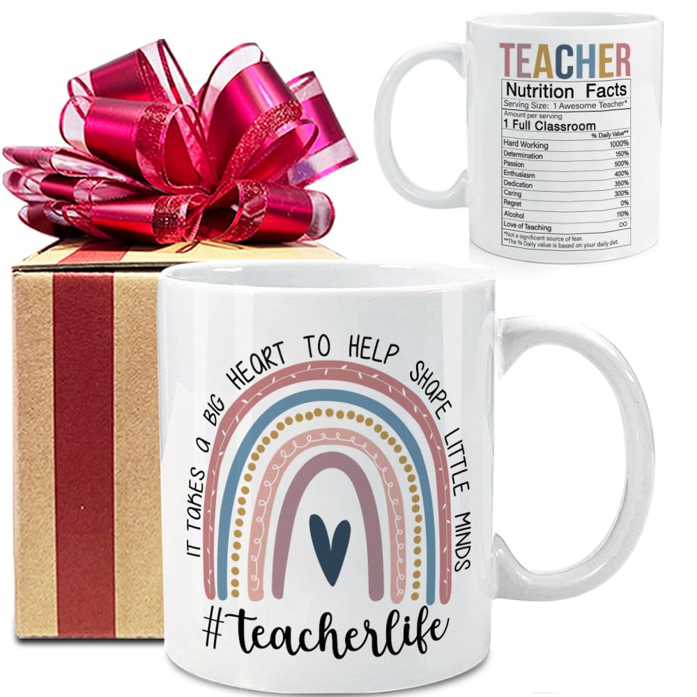 VLUG Teacher Appreciation Coffee Mug Gifts for Women, Teacher Gifts, Back To School Gifts for Teacher, Thank You Gifts for New Teachers Future Teacher New Tutor, Graduation Gifts from Students