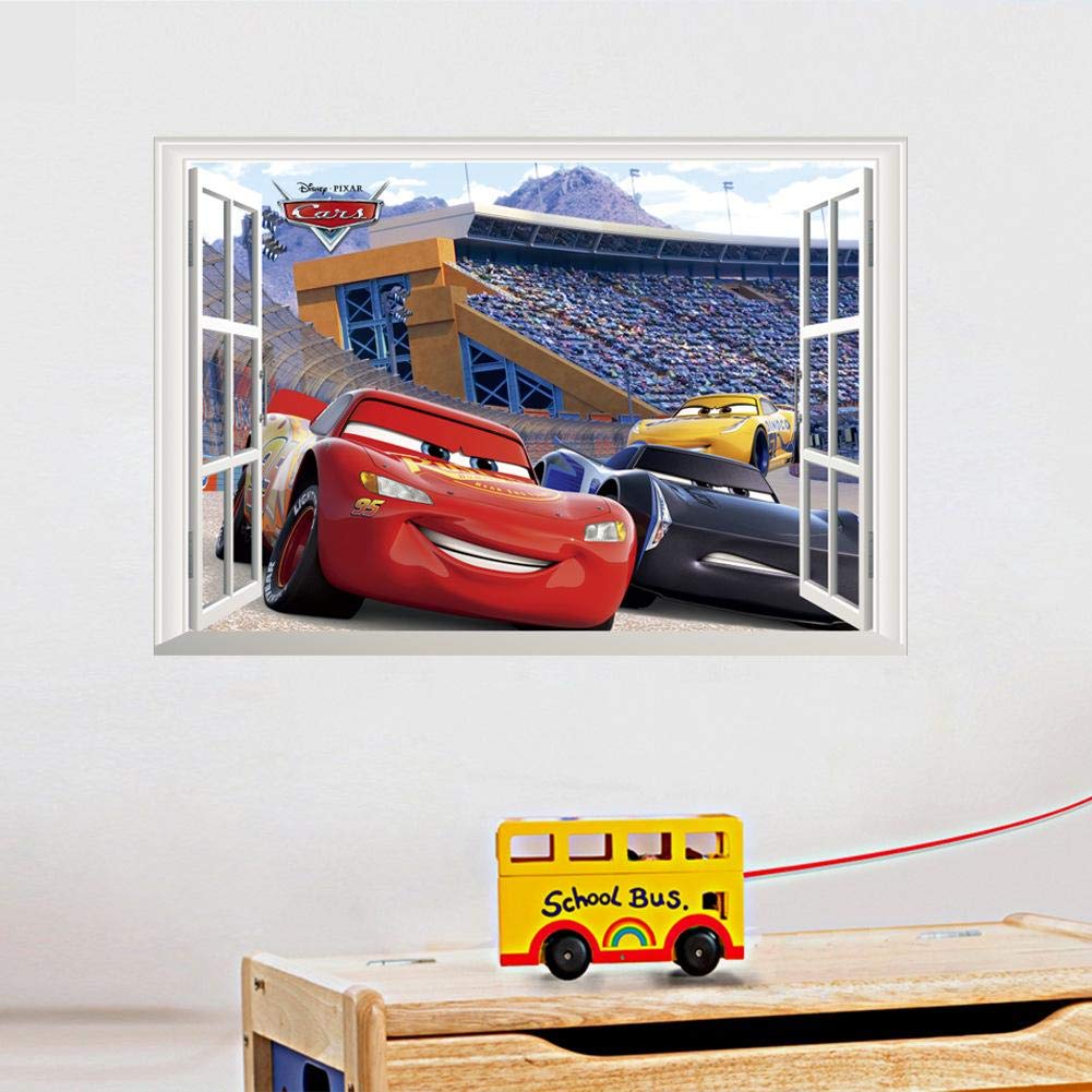 cartoon McQueen Racing Cars Wall Sticker