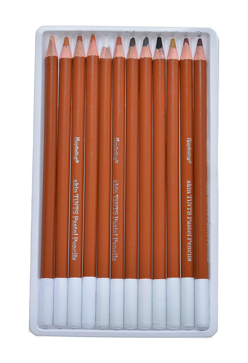 Keep Smiling TB-1030 Skin Tints Pastel Pencils Pack Of 12 Colours - Multi Color