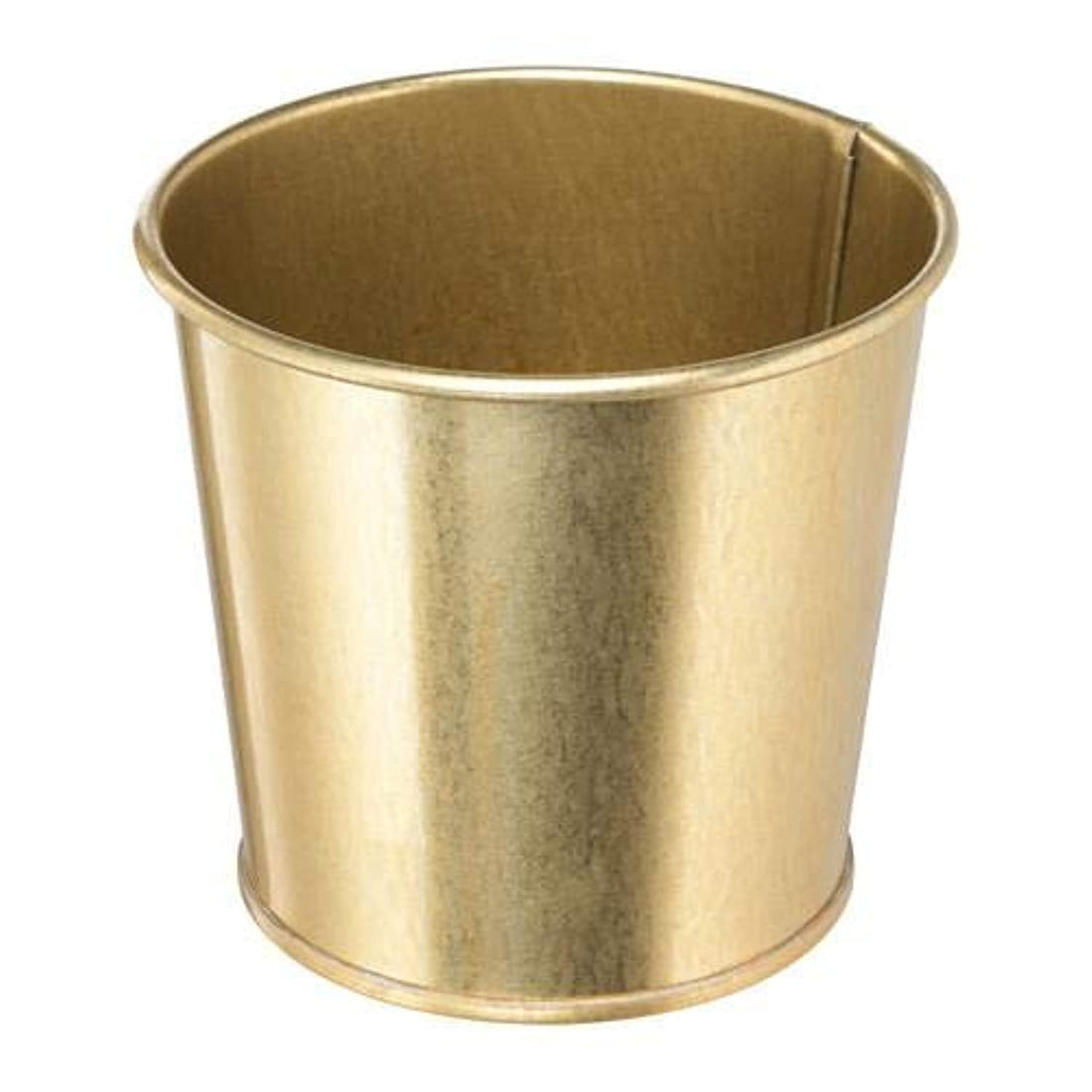 Other Modern Brass-Colour Plant Pot, Indoor/Outdoor, Solid, Round, Weather Resistant, Rust Resistant, Polished Metal