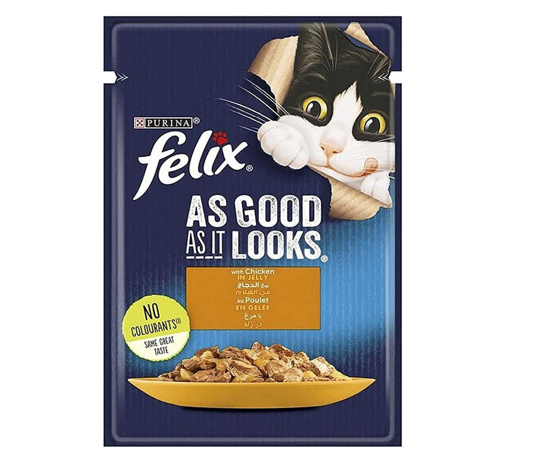 Purina Felix Chicken in Jelly Wet Cat Food, 85g