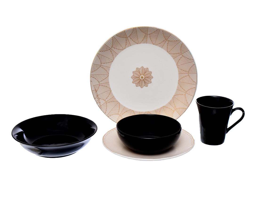 Neoklein Dinner Set 30-Pieces, Black