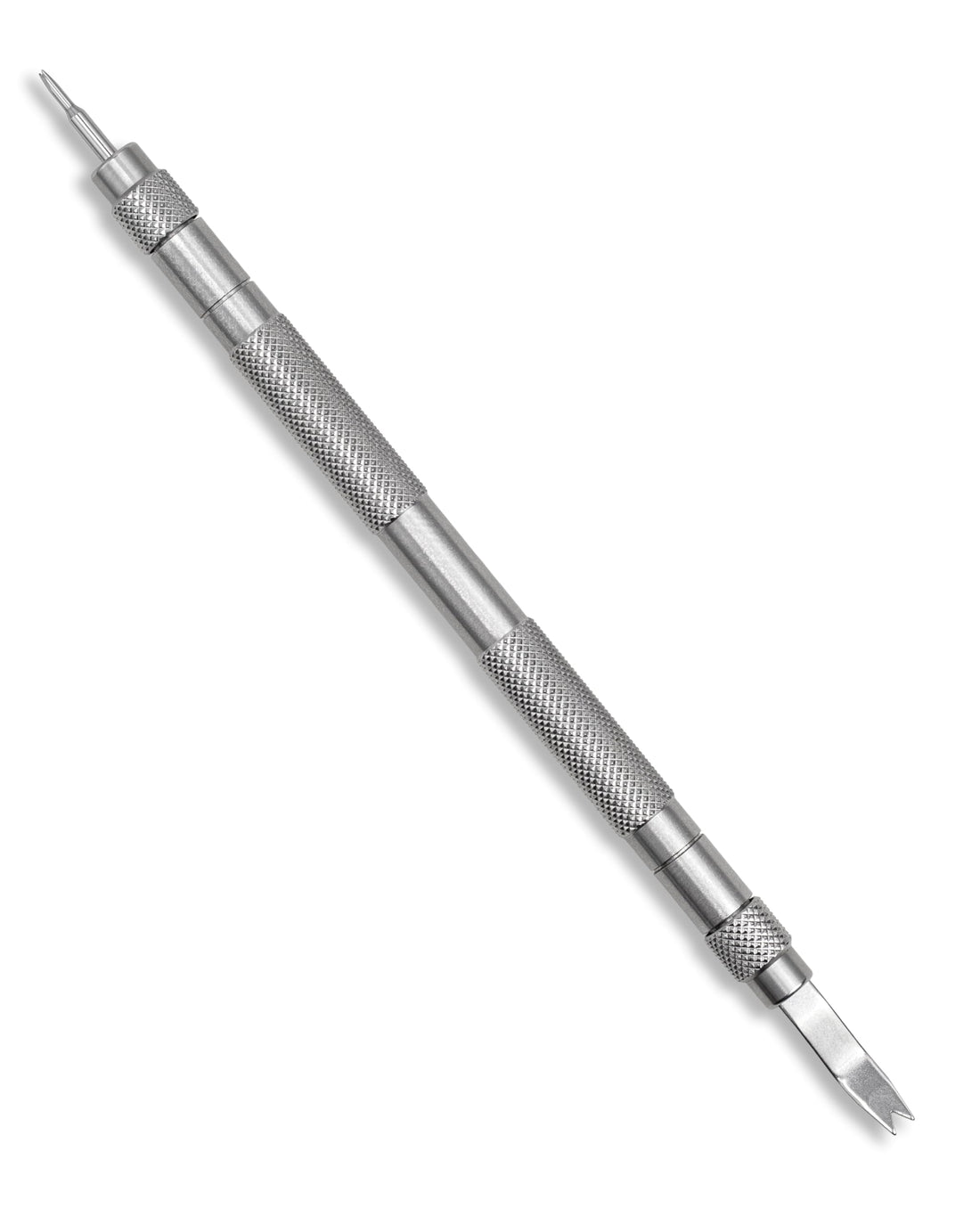 Professional Watch Spring Bar Tool | Change Any Strap Buckle or Bracelet Easily | Premium Machined Nickel-Plated Brass with Knurled Grip | Heavy Duty Hardened Steel Ends | Repair Removal Kit | 3 Tips