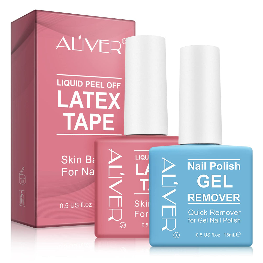Gel Nail Polish Remover - Quick Gel Polish Remover for Nails in 3-5 Minutes, Gel Nail Remover with Nail Cuticle Oil and Latex Tape, Easy Gel Remover Kit, No Soaking or Wrapping Remove Gel Polish