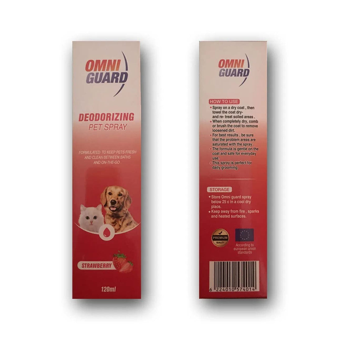 Omni Guard Pet Deodorizing Spray Strawberry 120ml