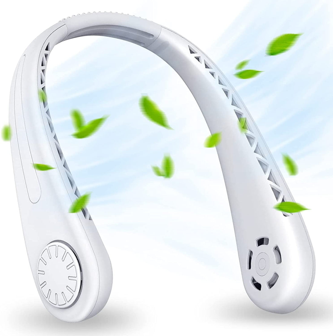 SHAVINGFUN Portable Neck Fan, 360 Adjustable Leafless Fan with 4000 mAh Battery Portable Fan for Office Home Travel Outdoor