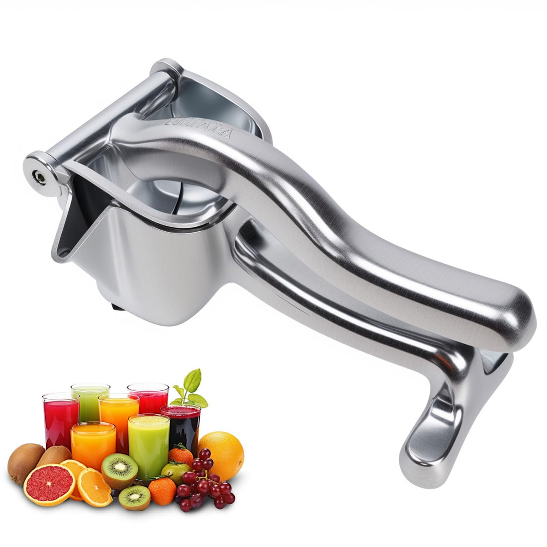 OldPAPA Heavy duty single press lemon squeezer, hand squeezer,premium quality metal aluminum alloy lemon squeezer, manual citrus press juicer, lemon lime juice, orange juice, apple juice-one size