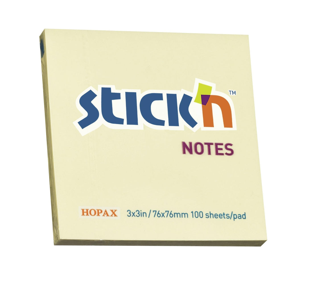 Hopax-Stick'N 21054 Sticky Note 76X76 mm - Yellow, 100 Sheets