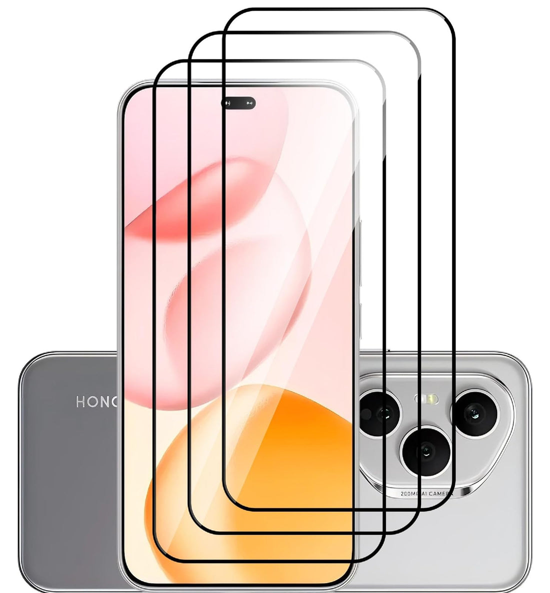 GIOPUEY [3 Pack Screen Protector Compatible with HONOR 400 Pro, High Transmittance Glass, Scratch Resistant, Full Protection, OilProof, Tempered Glass