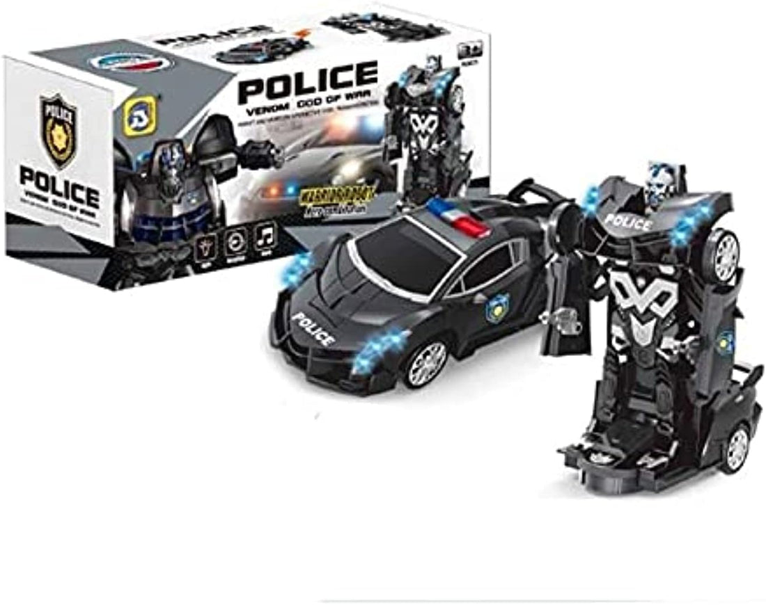 Generic 2 In 1 Venom God Of War Transformer Robot Car Police - Black