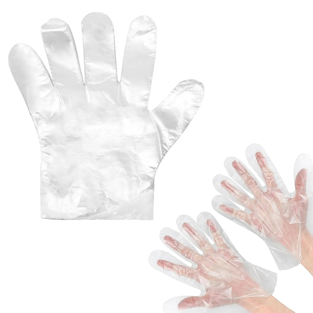 ToolHouse 200PCS Disposable Gloves, Disposable Food Gloves for Everyday Use, Suitable for Cleaning, Cooking, Food Handling, Salon and Crafts