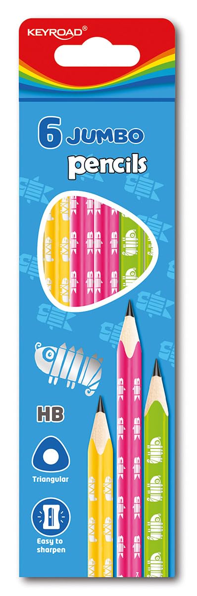 Keyroad Set of 6 HP Jumbo Pencils Model KR971720