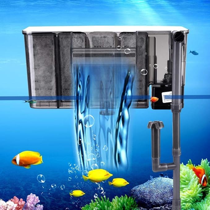 Merdian Aquarium Hanging Filter External Hanging Filter Aquarium Oxygen Pump External Aquarium Filter 15w