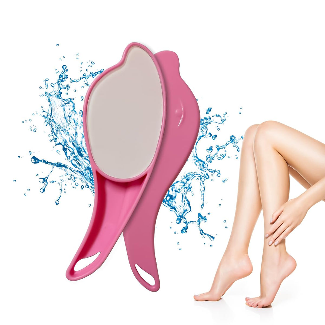 Epilator Painless Hair Removal Device Portable Exfoliation Ladies Shaver Silky Skin With Body Lotion Companion (Pink)