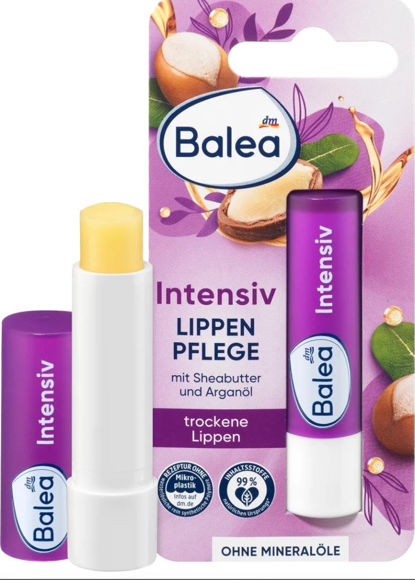 Balea Lip Care Intensive, 4.8 g,Skin compatibility dermatologically approved,With sunflower wax & berry wax,Preserves moisture