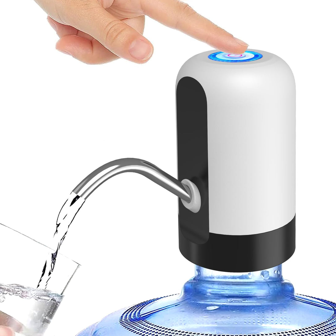 GetKen 5 Gallon Water Dispenser Pump Rechargeable, Water Dispenser for 5 Gallon Bottle Bottom Loading, Portable USB Charging Automatic Drinking Mini Water Jug Dispenser