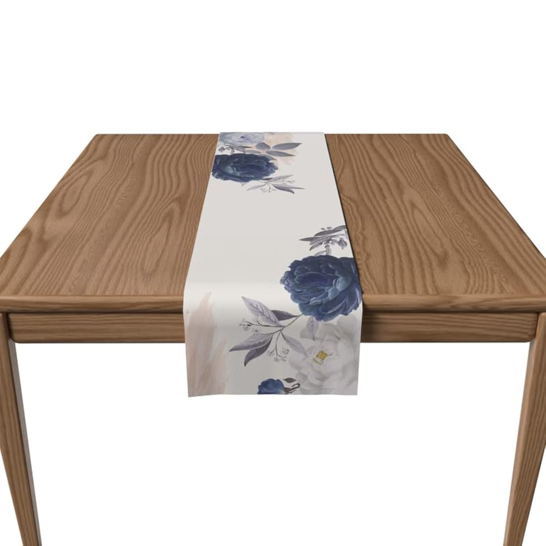 ART MOOD HOME Velvet Bloom runner Blue *White 35x140 CM