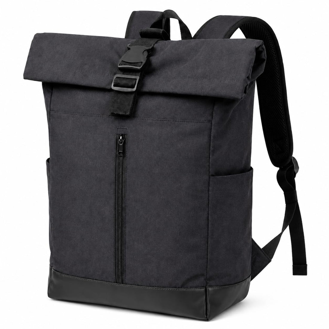 Rolltop 15.6 Inch Laptop Backpack, Weather Resistant with RFID Protection Pocket, Variable Capacity, College Business Backpack