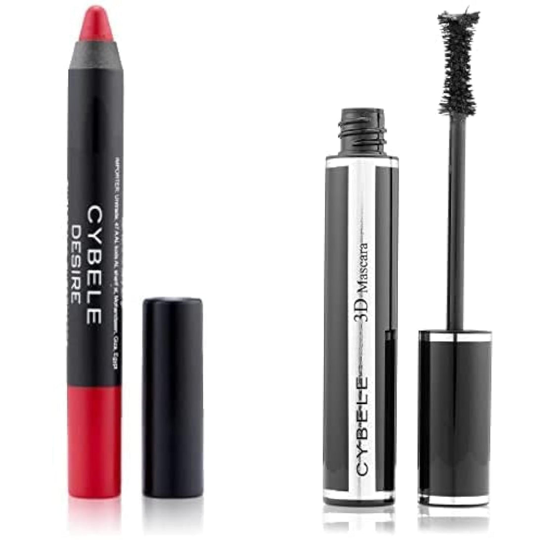 CYBELE DESIRE LIPSTICK PENCIL City Red 03 & Cybele 3D Mascara Dark Black 01
