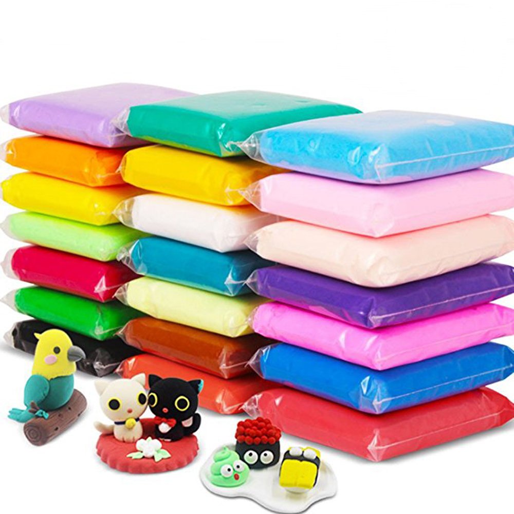 24 Colors Air Dry Clay Super Light DIY for Model Fun Toy, Creative Art Crafts, Gift Kids