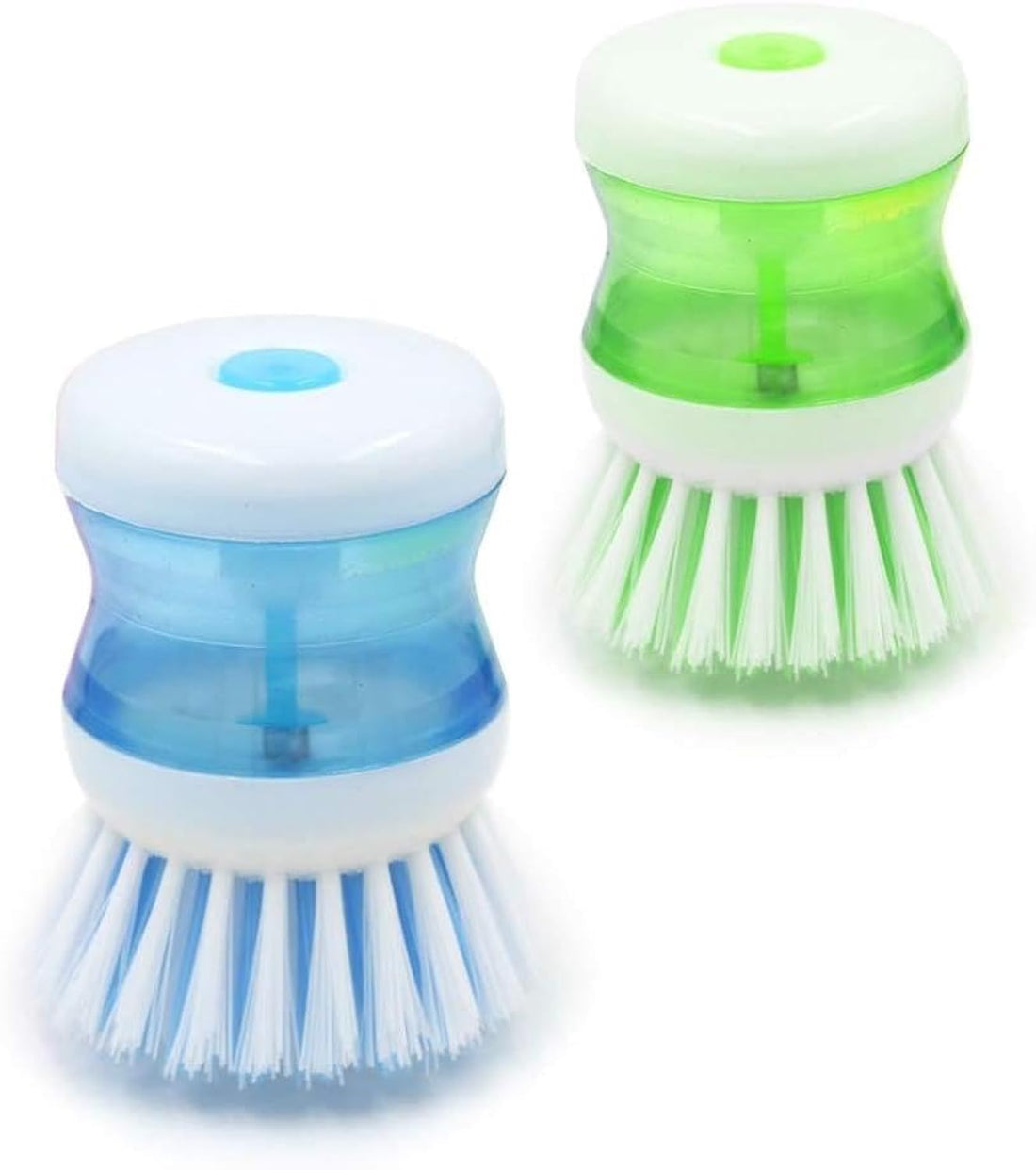 Efficient Dish Brush with Liquid Soap Dispenser - Perfect for Tackling Tough Kitchen Cleaning Tasks, Essential in Your Kitchen Cleaning Tool Kit, Now Exclusive at Prime Shop (2, Blue)