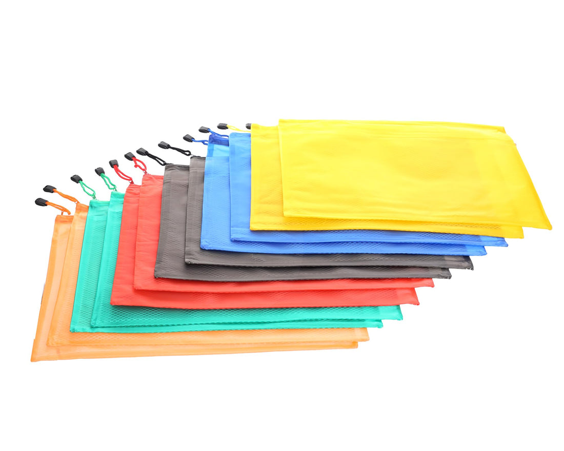 Micro B4 Files with Zipper Set of 12 items- Multicolour