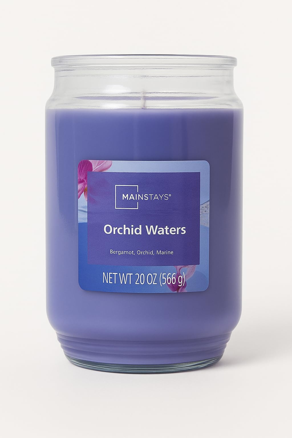 Kanawaty Scented 20 oz Candle Jar, ORCHID WATERS, Up to 120 Hours of Burn Time, Single-Wick