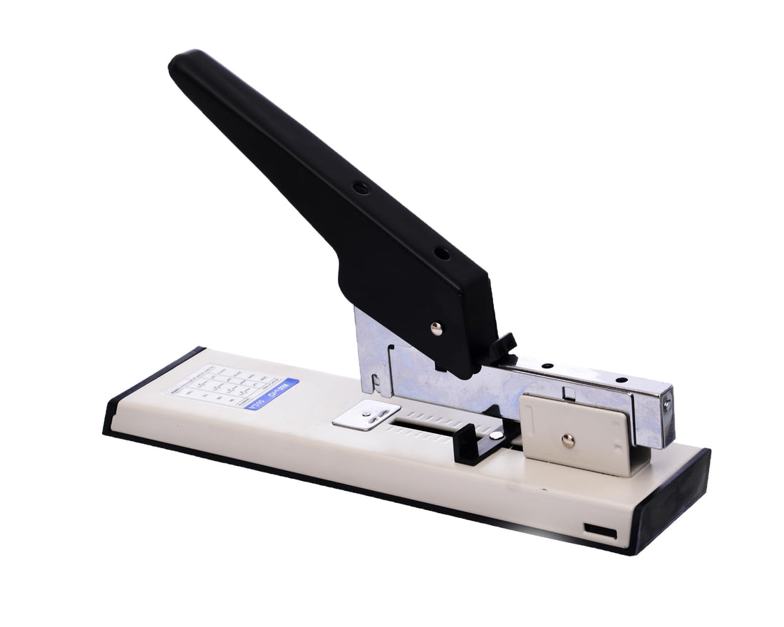Kwtrio 50-SA Heavy Duty Stapler, Capacity 100 Sheets, Use Staples 23/6-13mm, Classic Style, For Office, Student - Black Grey