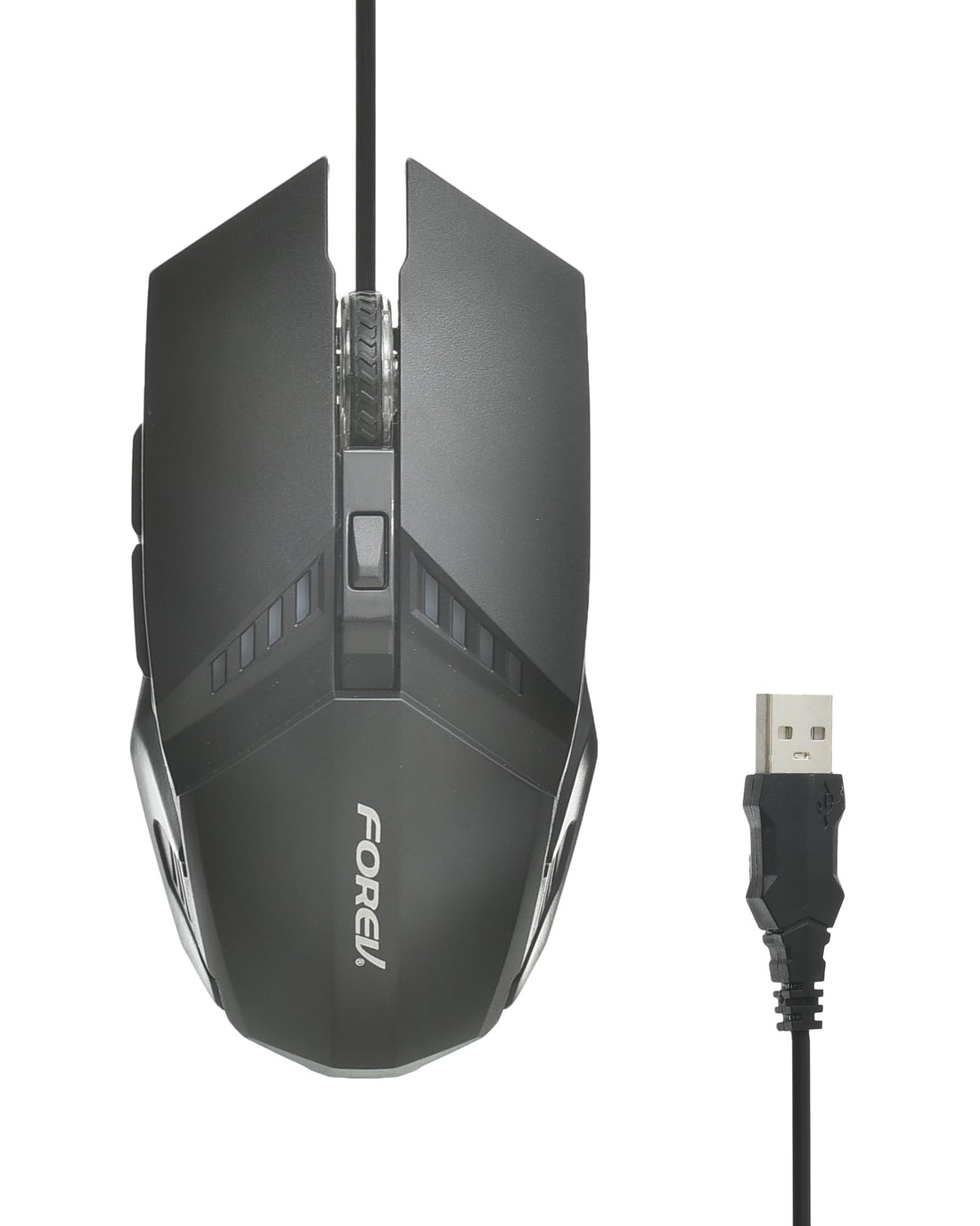 Forev FV-Q3 Gaming Mouse Amazing Design With Seven Color Breathing Backlight and Ergonomic Form Factor - Black