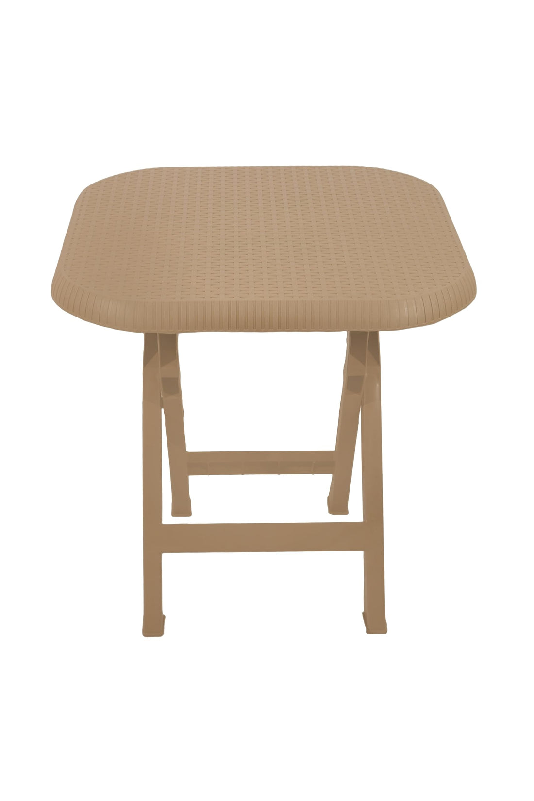 Rovyano Rivera Square Plastic Folding Table 65 Cm Brown