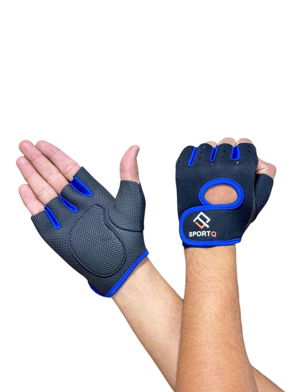 SportQ® Weightlifting Gloves Half Finger Cycling Gloves for Men and Women, Ergonomic Design, Anti-Slip for All Sports Activities