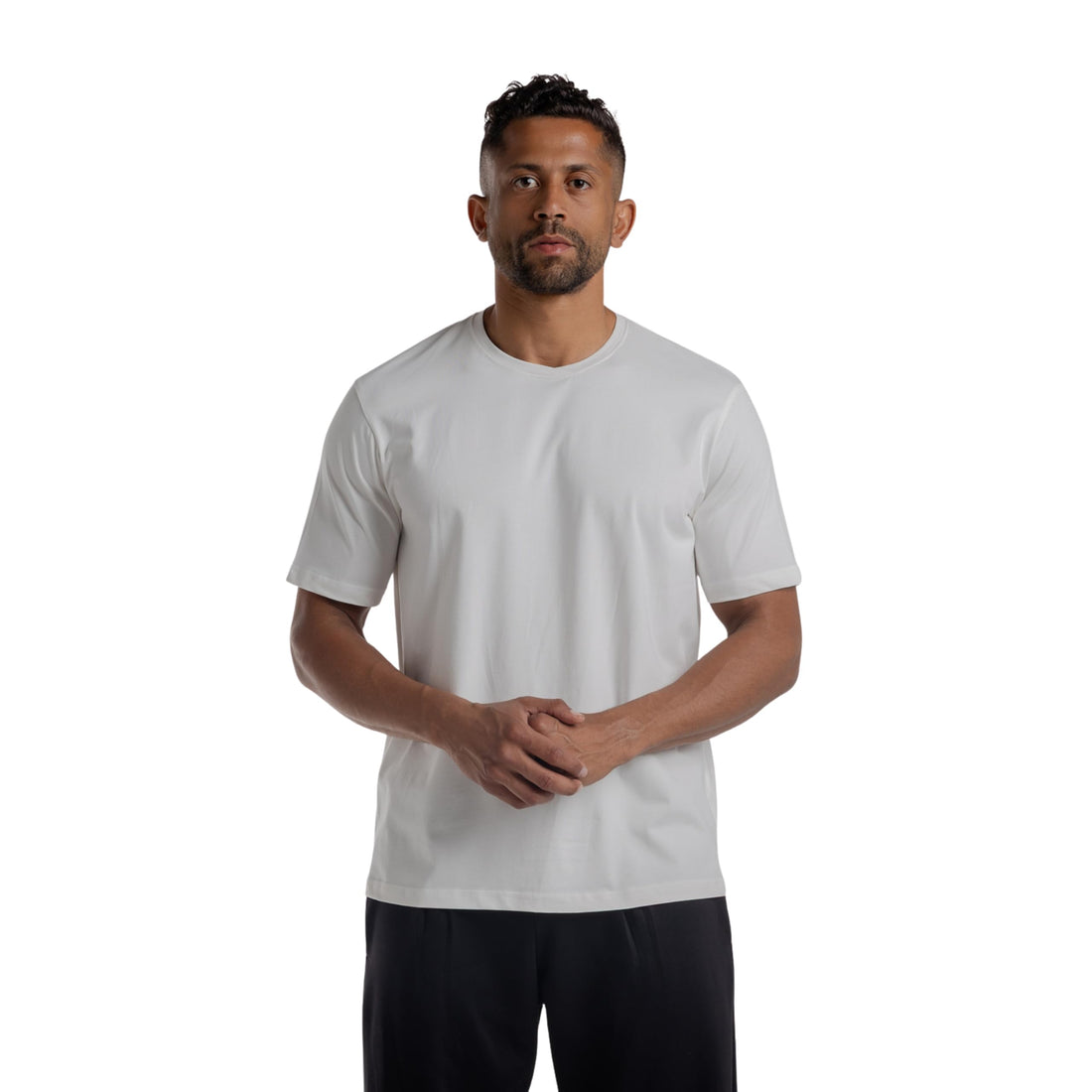 Men Essentials Cotton Short Sleeve T-Shirt Off White – Lightweight Breathable Basic Tee, Soft Fabric, Standard Fit for Everyday Wear & Athleisure #237