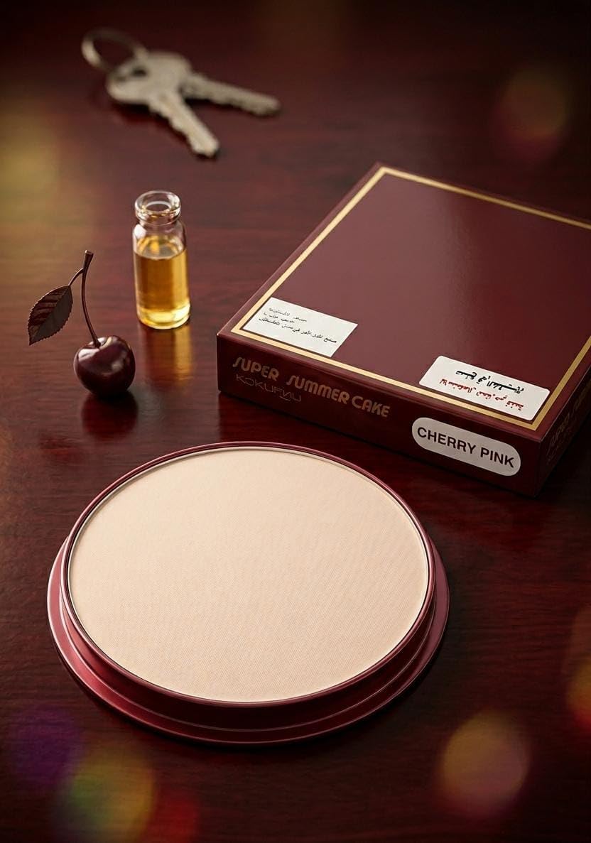 Summer Cake Water-based Compact Powder Foundation Even Skin Tone, Full Coverage, High Hold, Heat & Moisture Resistant, for Face (Cherry Pink for Fair Skin, 50g)