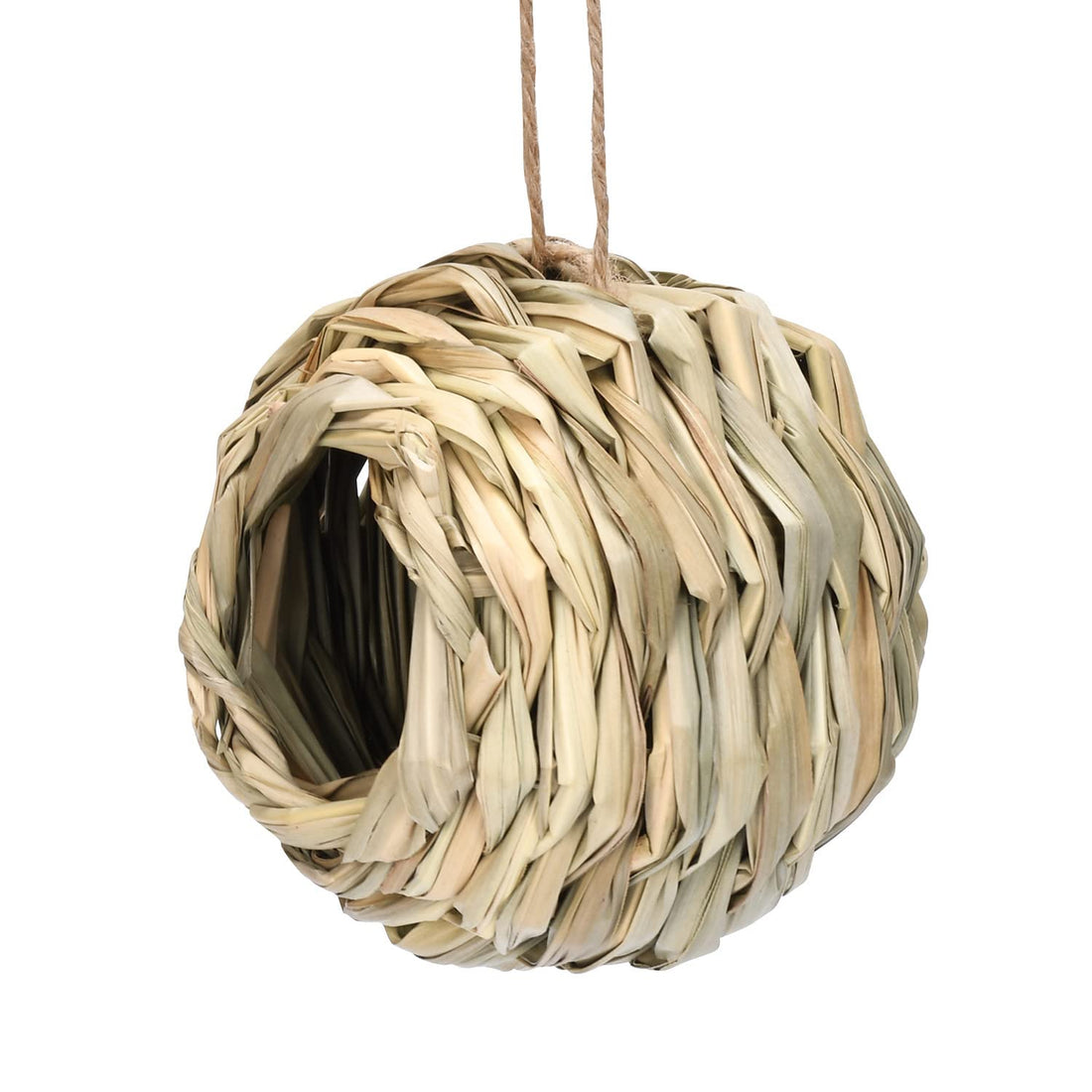 fashion mania 1pcs Straw Hummingbird House Small Bird Hut Bird Accessories Bird Houses for Outside Hanging Parrot House Bird Cage Accessories Lifelike Bird Nest Squirrel House Natural Grass