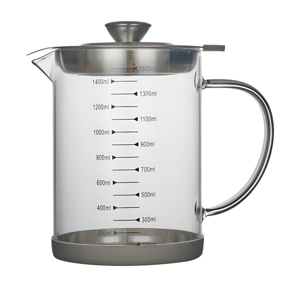 Cooking Oil Pot - Discover the Benefits of Lead-Free Borosilicate Glass Cooking Oil Pot, featuring a fine mesh strainer to filter and preserve flavors.
