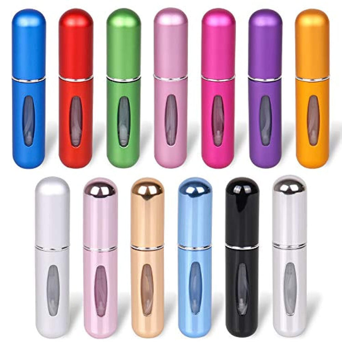 Generic Portable Mini Refillable Perfume Atomizer Bottle, 5ml, Clear Aluminum & Glass, Refillable, Reusable