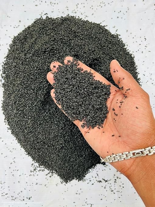 Natural Crushed Sand for Specially for Aquarium,Sand Pit,Kids Playing (Black, 10 KG)