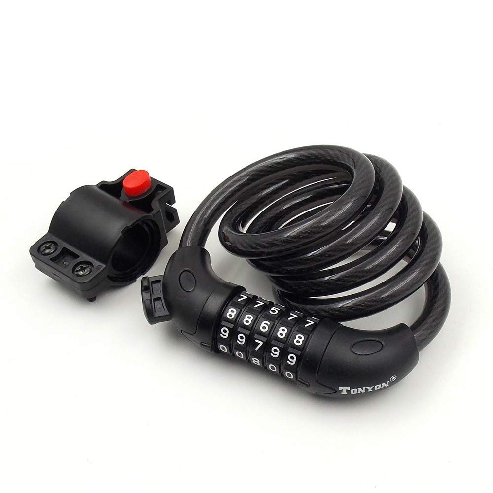 COOLBABY 5-Digit bicycle lock password bike lock anti-theft cable lock Coded Combination Lock SJ008