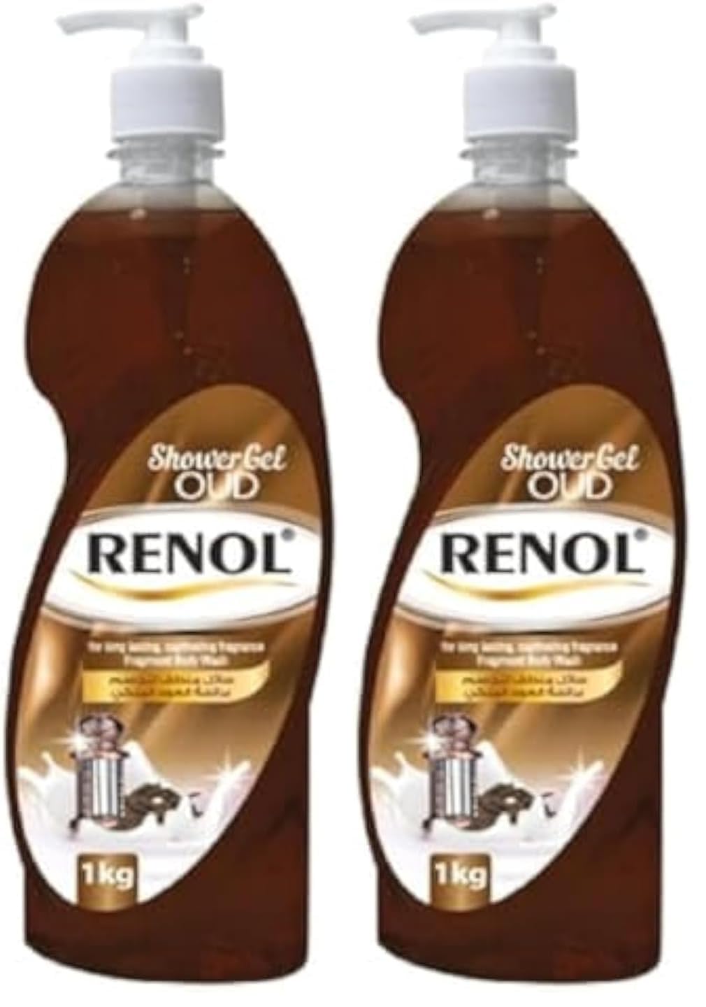 Renol shower gel 1kg royal oud (Pack of 2)