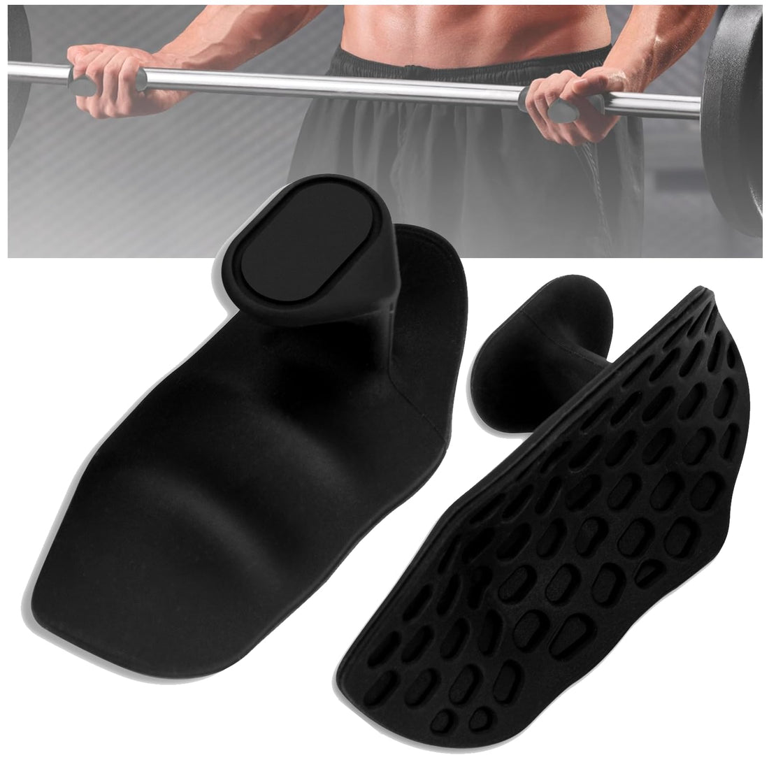 Silicone Weight Lifting Gloves for Men & Women - Gym Grips For Women & Men, Ergonomics Workout Rubber Gym Grips Pads for Palm Protection