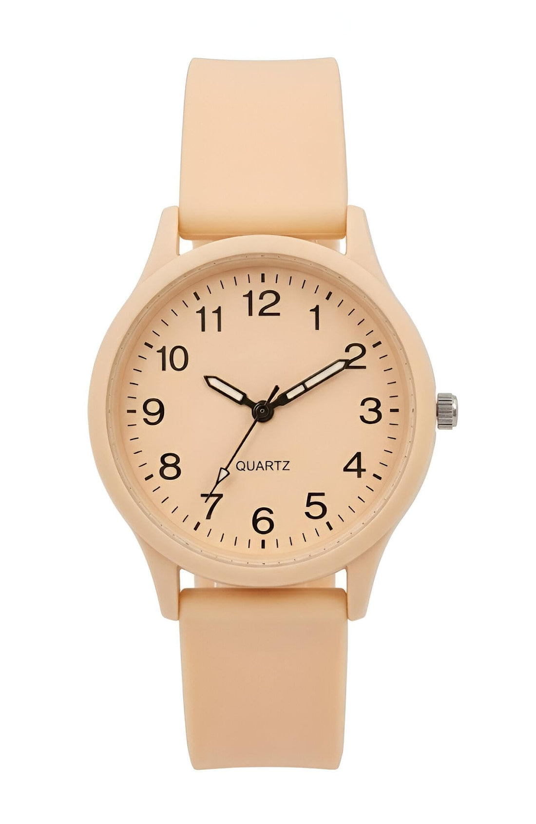 Soft gel silicone brick watch with quartz movement, suitable for boys and girls, available in 14 pulsating colors, clear thick numbers, light waterproof body, ideal for active play.