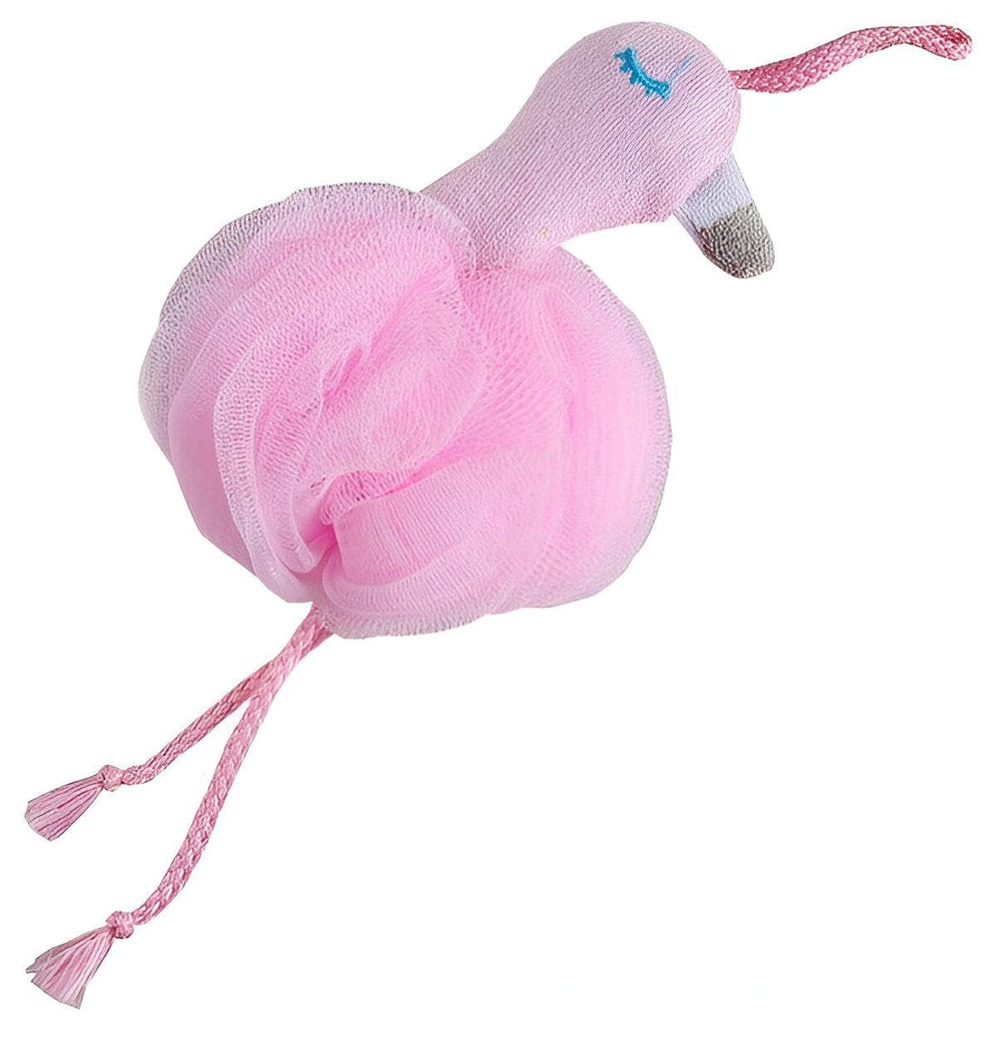 Flamingo Bath Accessories - Stylish Flamingo-Themed Bath Sponge and Mesh Bath Ball with Rope, Ideal for a Relaxing Shower Experience (1 pcs)